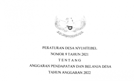 Anggaran Pendapatan dan Belanja Desa
Tahun Anggaran 2022
